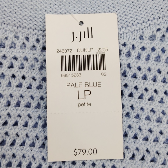 J. Jill Open Stitch Short Sleeve Tunic Sweater - Picture 10 of 10